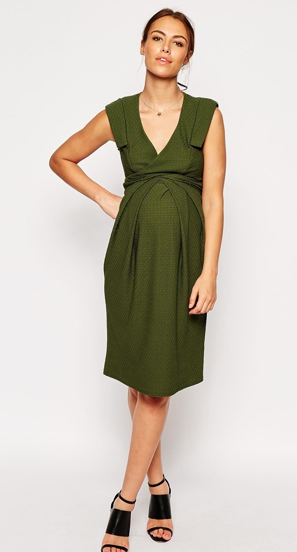 Go Ask Mum ASOS Khaki Maternity Dress Go Ask Mum