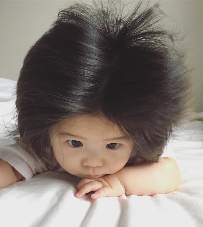 Go Ask Mum This Japanese Baby Girl Has the Most Amazing Hair at Just
